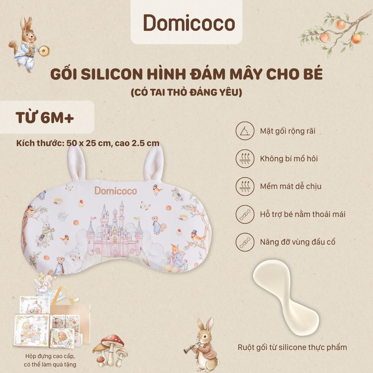 gối silicon domicoco