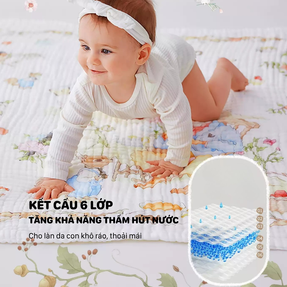 Khăn Tắm Cotton Domicoco (95 x 95cm) - Ảnh 4