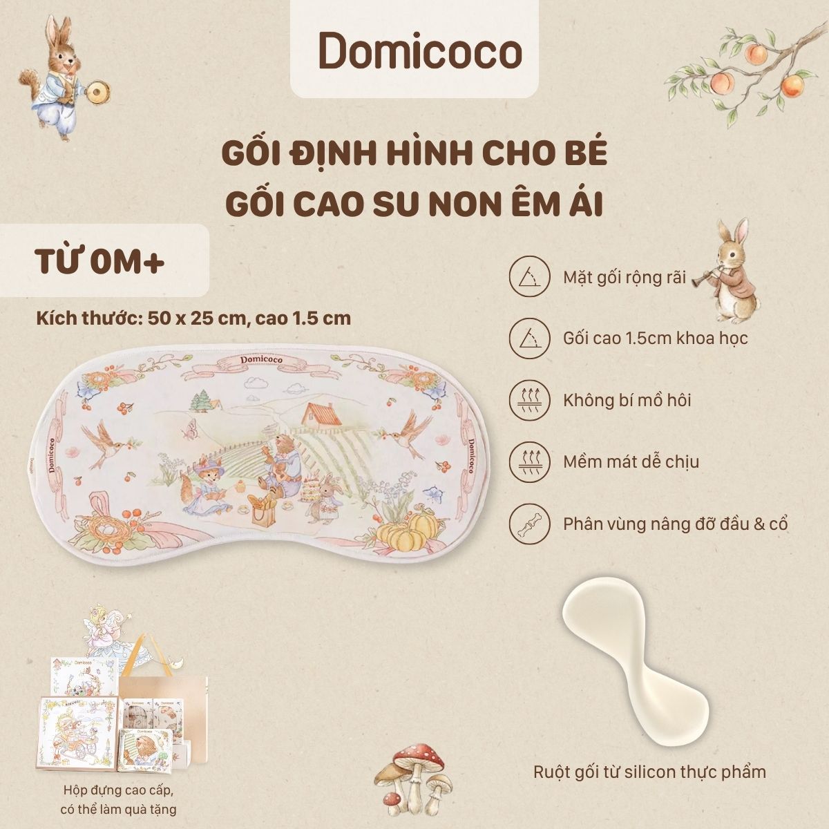 gối silicon domicoco