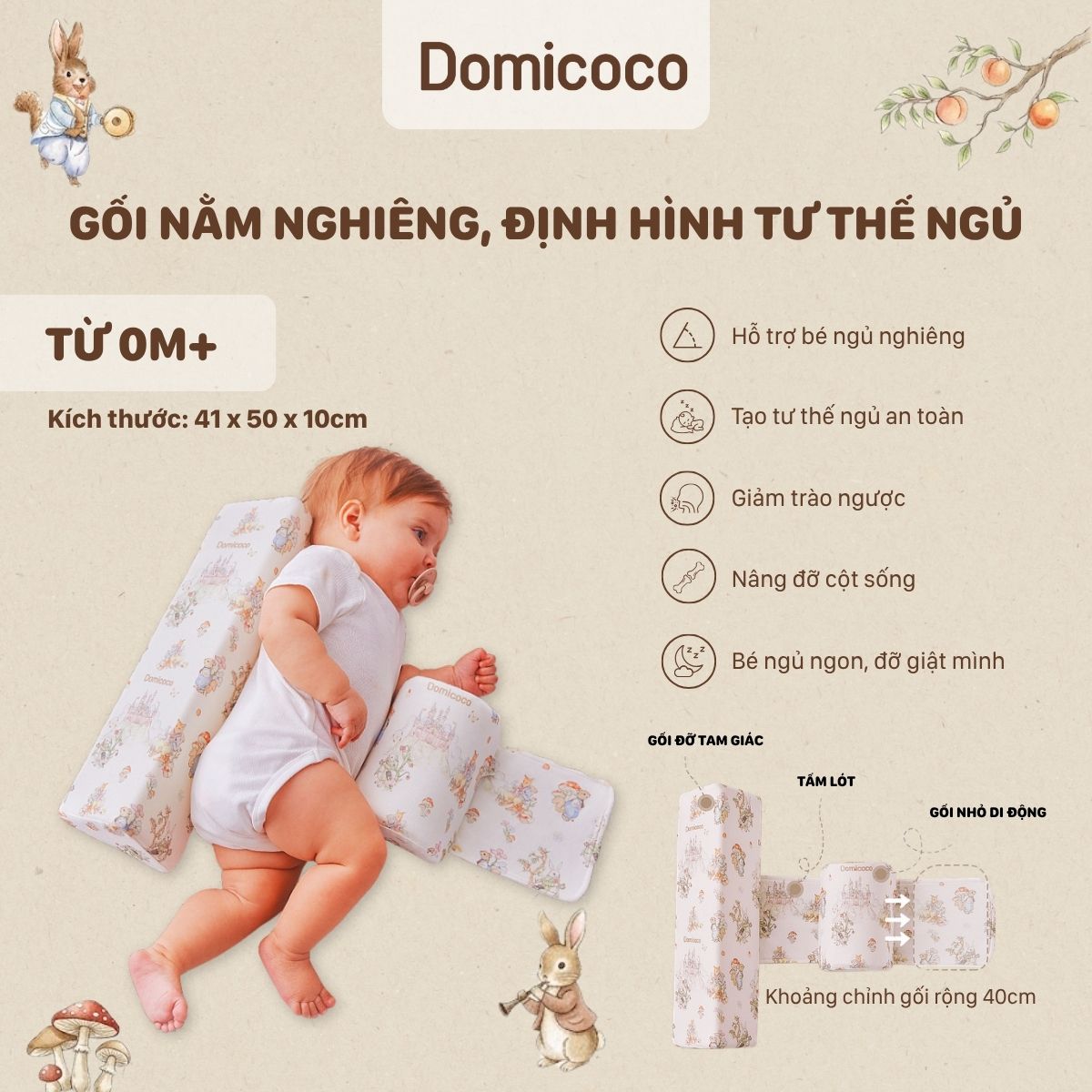 gối ngủ nghiêng domicoco