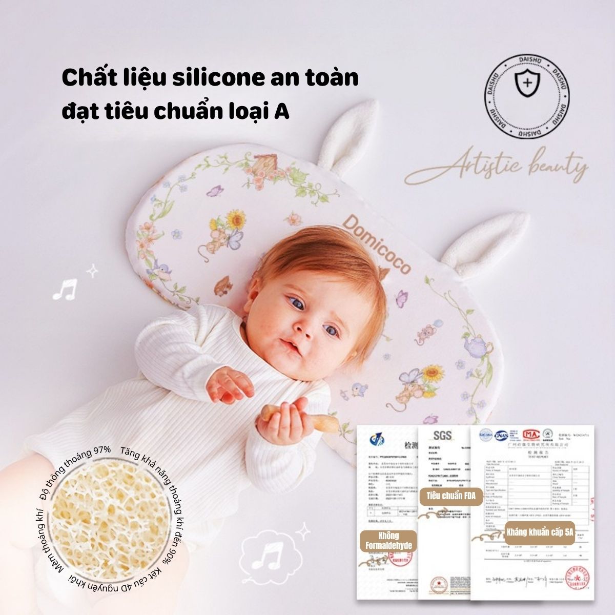 gối silicon domicoco