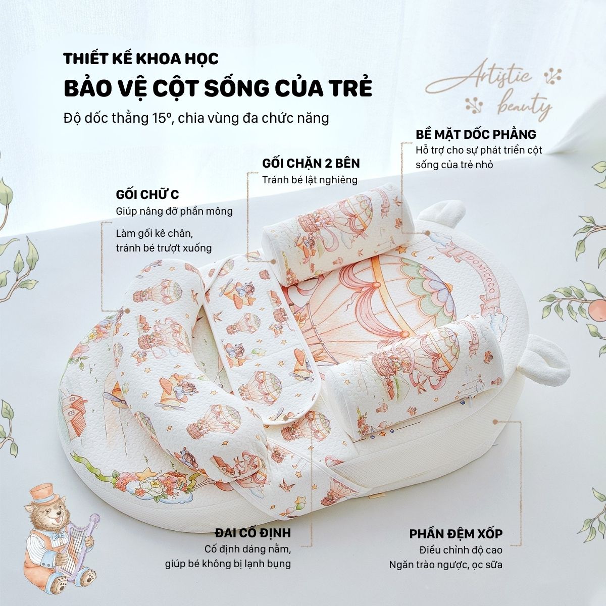 đệm chống trào ngược domicoco